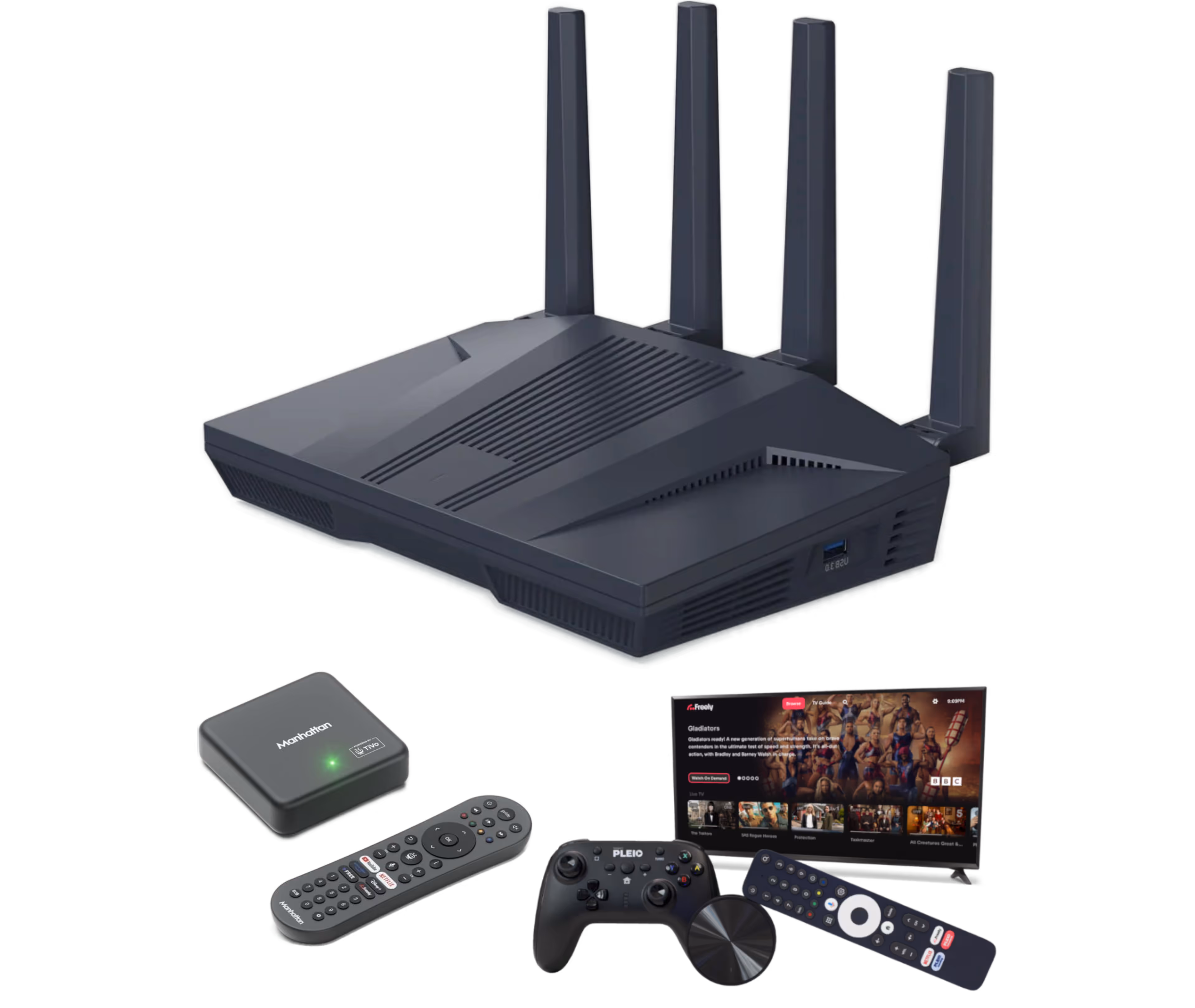 Plug & Play VPN Router Stream UK Freely TV Abroad